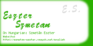 eszter szmetan business card
